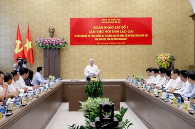 Đoàn khảo sát số 1 của Đảng ủy Quốc hội làm việc với tỉnh Lào Cai