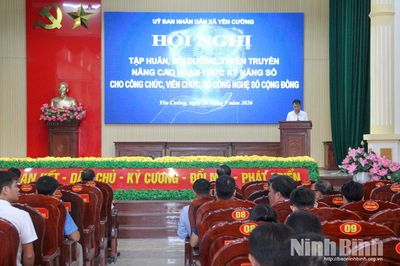 Xã Yên Cường tập huấn nâng cao kỹ năng số cho công chức, viên chức và thành viên Tổ Công nghệ số cộng đồng