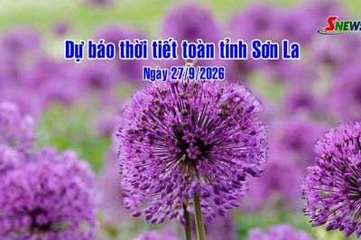 Dự báo thời tiết toàn tỉnh Sơn La ngày 27/9/2026