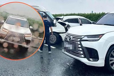 Tạm giữ tài xế xe Lexus dừng đột ngột trên cao tốc gây tai nạn liên hoàn