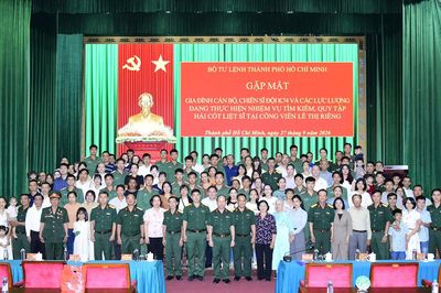 Bộ tư lệnh TP Hồ Chí Minh gặp mặt thân nhân cán bộ, chiến sĩ Đội K74