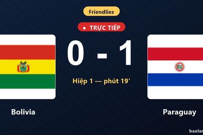 TRỰC TIẾPTrực tiếp Bolivia vs Paraguay: Hết hiệp 1, Paraguay dẫn 1-0