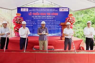 Thi công Trạm biến áp 220kV Móng Cái, đáp ứng điện cho thành phố Quảng Ninh