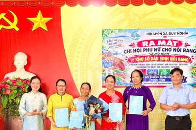Duy Nghĩa thành lập Chi hội Phụ nữ chợ Nồi Rang và ra mắt mô hình 'Chợ số dân sinh'