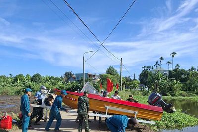 Xã Duy Xuyên sẵn sàng trang thiết bị ứng phó bão lụt