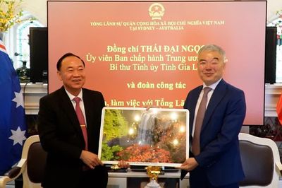 Bí thư Tỉnh ủy Thái Đại Ngọc thăm và làm việc với Tổng Lãnh sự quán Việt Nam tại TP. Sydney (Australia)