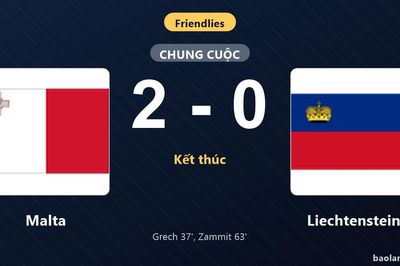 Thống kê trận đấu Malta 2-0 Liechtenstein: A. Zammit tỏa sáng, Malta giành trọn 3 điểm