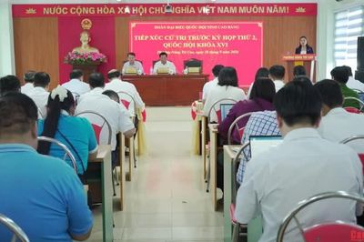 Bộ trưởng Bộ Xây dựng Trần Hồng Minh tiếp xúc cử tri phường Nùng Trí Cao trước Kỳ họp thứ 2, Quốc hội khóa XVI