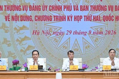 [Ảnh] Hội nghị Ban Thường vụ Đảng ủy Chính phủ và Ban Thường vụ Đảng ủy Quốc hội