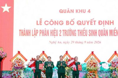 Công bố thành lập Phân hiệu 2 Trường Thiếu sinh quân miền Trung tại Nghệ An