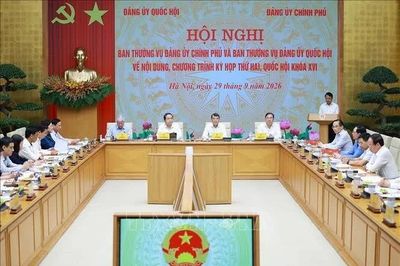 Hội nghị Ban Thường vụ Đảng uỷ Chính phủ và Ban Thường vụ Đảng uỷ Quốc hội