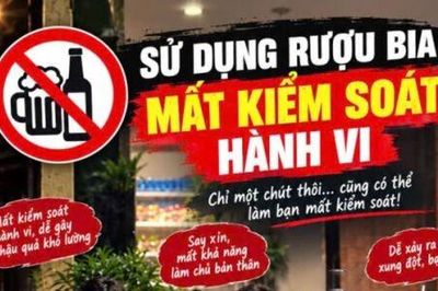 Rượu, bia gây ảnh hưởng đến nhận thức và kiểm soát hành vi