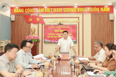 Hội nghị Đảng ủy phường Tây Nha Trang lần thứ năm