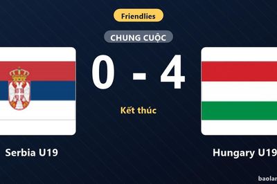 Thống kê trận đấu Serbia U19 0-4 Hungary U19: Hungary U19 thắng đậm thuyết phục
