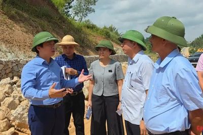 Chủ tịch UBND tỉnh Lê Hải Hòa kiểm tra khắc phục, xử lý sụt trượt tại tuyến tránh phường Tân Giang - phường Thục Phán