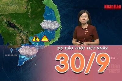 [Video] Dự báo thời tiết ngày 30/9/2026: Bắc Bộ và Trung Bộ nắng nóng, có nơi trên 36 độ C