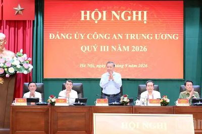 [Ảnh] Tổng Bí thư, Chủ tịch nước Tô Lâm dự Hội nghị Đảng ủy Công an Trung ương quý III năm 2026