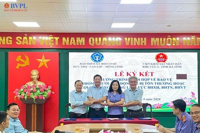 VKSND khu vực 3 tỉnh Hà Tĩnh ký kết quy chế phối hợp với 3 đơn vị Thuế cơ sở