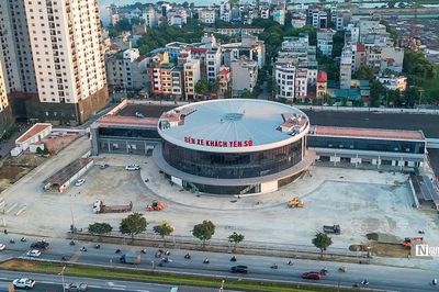 Diện mạo bến xe khách Yên Sở trăm tỷ sau hơn một năm thi công