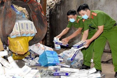 An Giang tiêu hủy hơn 48.700 bao thuốc lá ngoại nhập lậu