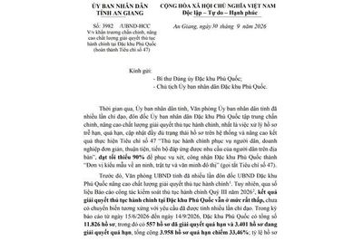 Phú Quốc có 3.958 hồ sơ thủ tục hành chính quá hạn