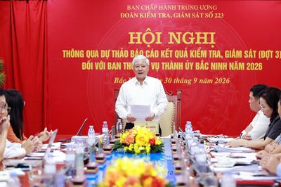 Bộ Chính trị thông qua dự thảo Báo cáo kết quả kiểm tra, giám sát (đợt 3) tại thành phố Bắc Ninh