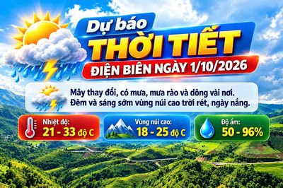 Bản tin Dự báo thời tiết ngày 1/10/2026