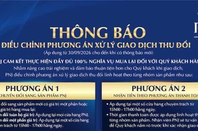 PNJ thay đổi chính sách thu đổi vàng, kim cương: Nhóm nào được nhận tiền sau 2 ngày?