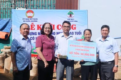 Khởi công xây dựng 2 căn nhà cho người cao tuổi có hoàn cảnh khó khăn