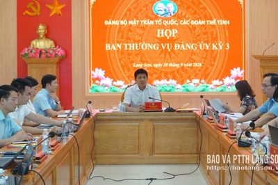 Ban Thường vụ Đảng ủy MTTQ, các đoàn thể tỉnh họp kỳ 3 cho ý kiến vào một số nội dung thuộc thẩm quyền
