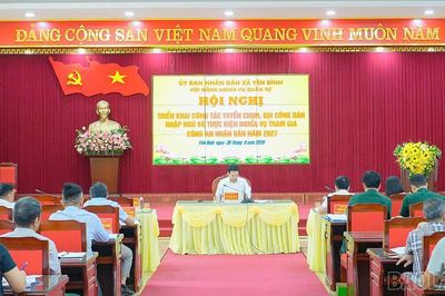 Yên Bình triển khai tuyển quân năm 2027, phấn đấu hoàn thành 33 chỉ tiêu giao quân
