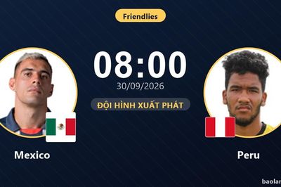 TRỰC TIẾPTrực tiếp Mexico vs Peru: Đội hình xuất phát