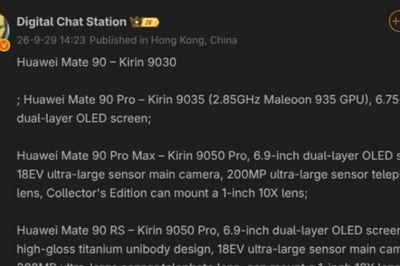 Dòng chip Kirin trên thế hệ Huawei Mate 90 lộ diện: Phân hóa cấu hình từ bản tiêu chuẩn đến RS