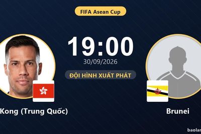 TRỰC TIẾPTrực tiếp Hong Kong (Trung Quốc) vs Brunei: Đội hình xuất phát