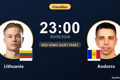 TRỰC TIẾPTrực tiếp Lithuania vs Andorra: Trận đấu đang diễn ra