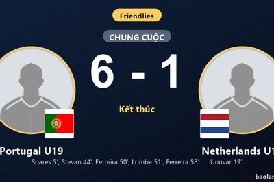 Bùng nổ hàng công, Portugal U19 khiến Netherlands U19 nhận thất bại nặng nề