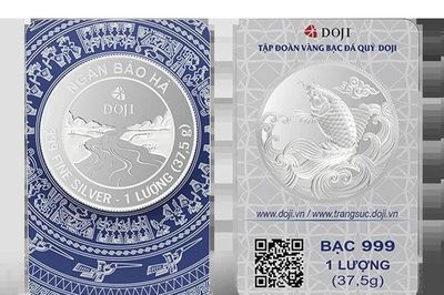 Giá bạc nhích tăng, bạc thỏi 1 kg áp sát 59,2 triệu đồng