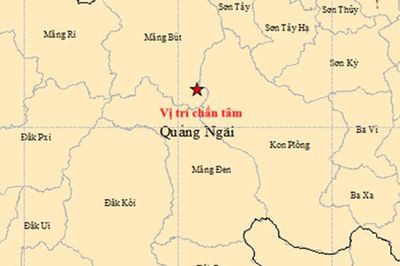 Quảng Ngãi động đất mạnh 3.8 độ