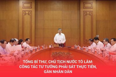 Tổng Bí thư, Chủ tịch nước Tô Lâm: Công tác tư tưởng phải sát thực tiễn, gần nhân dân