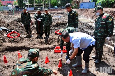 Đã quy tập được 701 bộ hài cốt liệt sĩ tại Công viên Lê Thị Riêng