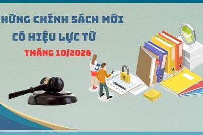 Những chính sách mới có hiệu lực từ tháng 10/2026