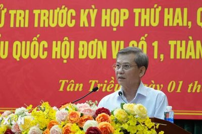 Trưởng Ban Nội chính Trung ương Lê Minh Trí tiếp xúc cử tri tại Đồng Nai