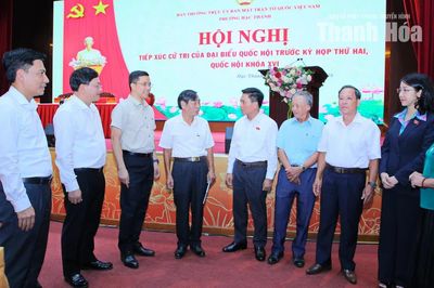 Phó Chủ tịch Quốc hội Nguyễn Doãn Anh tiếp xúc cử tri 8 phường tỉnh Thanh Hóa