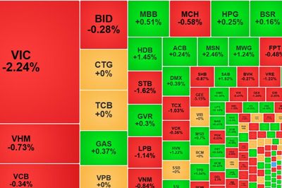 VN-Index tiếp tục 'chìm' sâu do cổ phiếu trụ