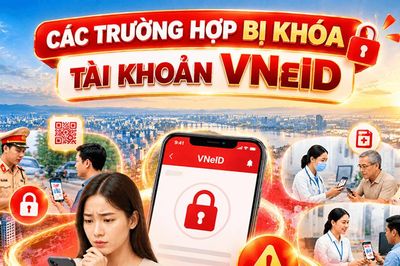 [Infographic] - Các trường hợp bị khóa tài khoản VNEID