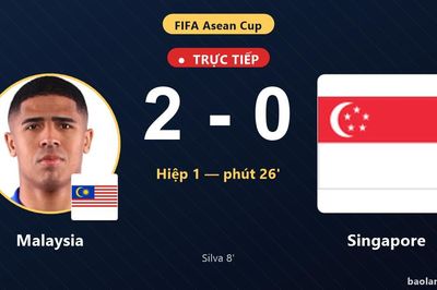 TRỰC TIẾPTrực tiếp Malaysia vs Singapore: Hết hiệp 1, Malaysia dẫn 2-0