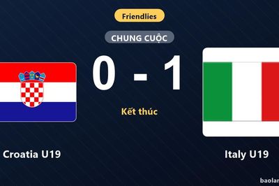 Thống kê trận đấu Croatia U19 0-1 Italy U19: Italy U19 giành chiến thắng chung cuộc