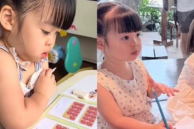 Clip con gái Hoa hậu Đỗ Mỹ Linh học bài gây chú ý