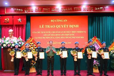 7 sĩ quan CAND Việt Nam tham gia gìn giữ hòa bình tại Trung Phi