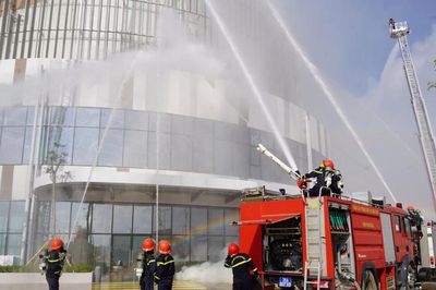 Diễn tập PCCC quy mô lớn tại AEON MALL Thanh Hóa trước ngày mở cửa
